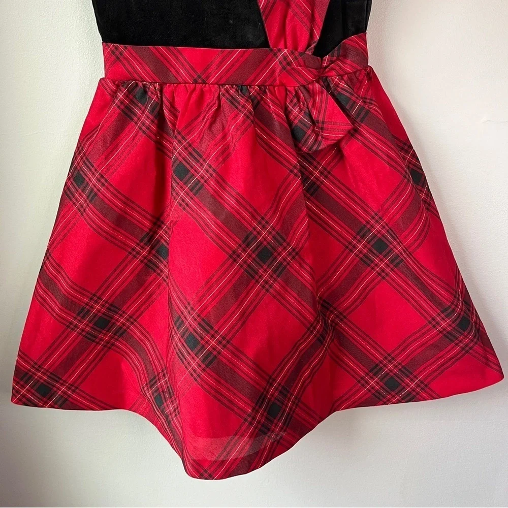 Gymboree Dressed Up Velvet and Tartan Girls Holiday Dress